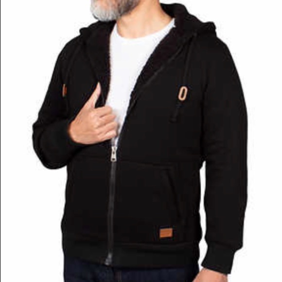 Buffalo Mens Sherpa Fleece Lined Hoodie 